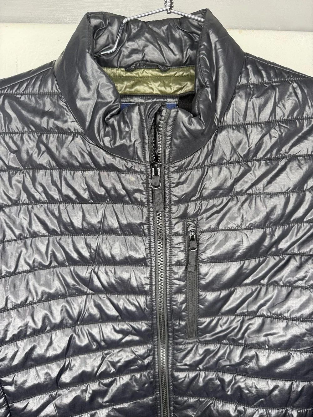 J.Crew Men's Lightweight Quilted Puffer Down Jacket Medium Black Packable